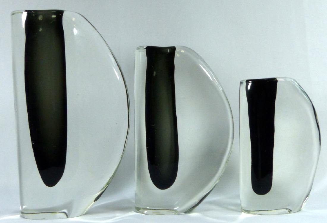 3pc CENEDESE MURANO SOMMERSO ART GLASS VASES (1 of 9)