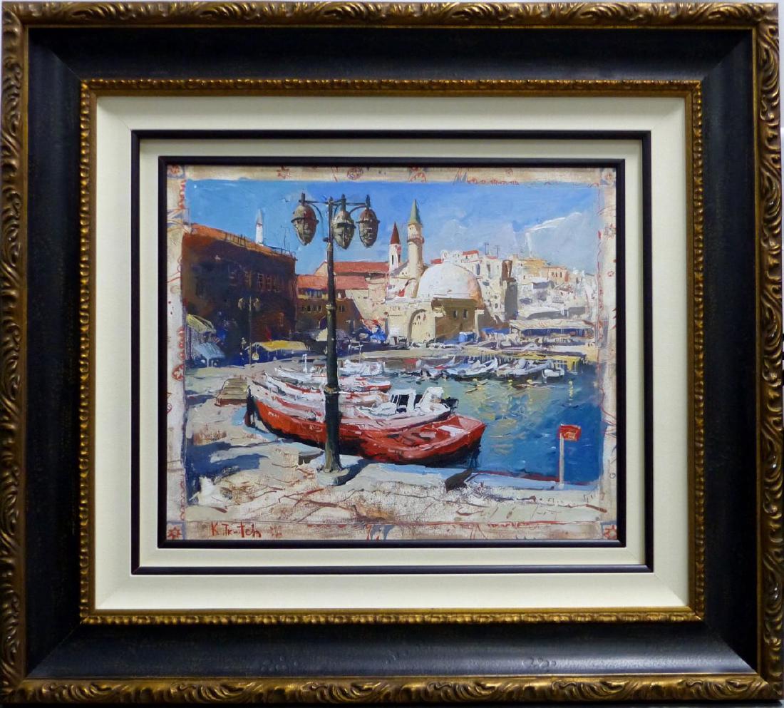 KIM TKATCH ACRYLIC PAINTING ON CANVAS 'AKKO' (1 of 7)