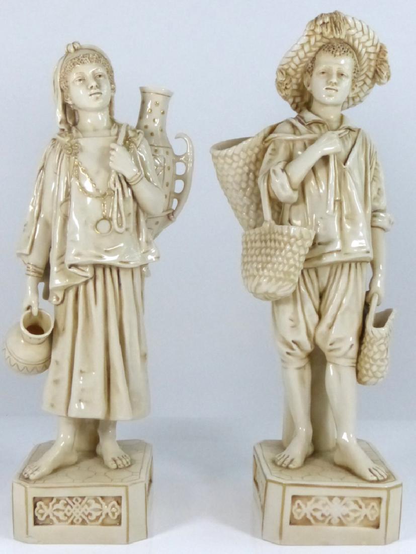 PAIR ROYAL DUX PORCELAIN FIGURINES MAN & WOMAN (1 of 10)