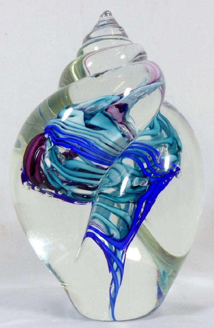 SCHMIDT RHEA STUDIO ART GLASS CONCH SHELL (1 of 6)