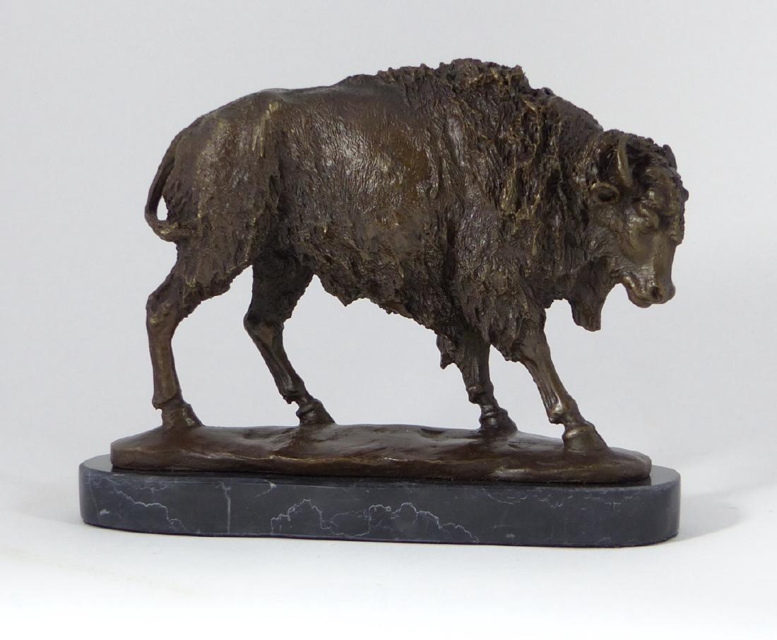 CARL KAUBA BRONZE SCULPTURE OF A BISON (1 of 10)