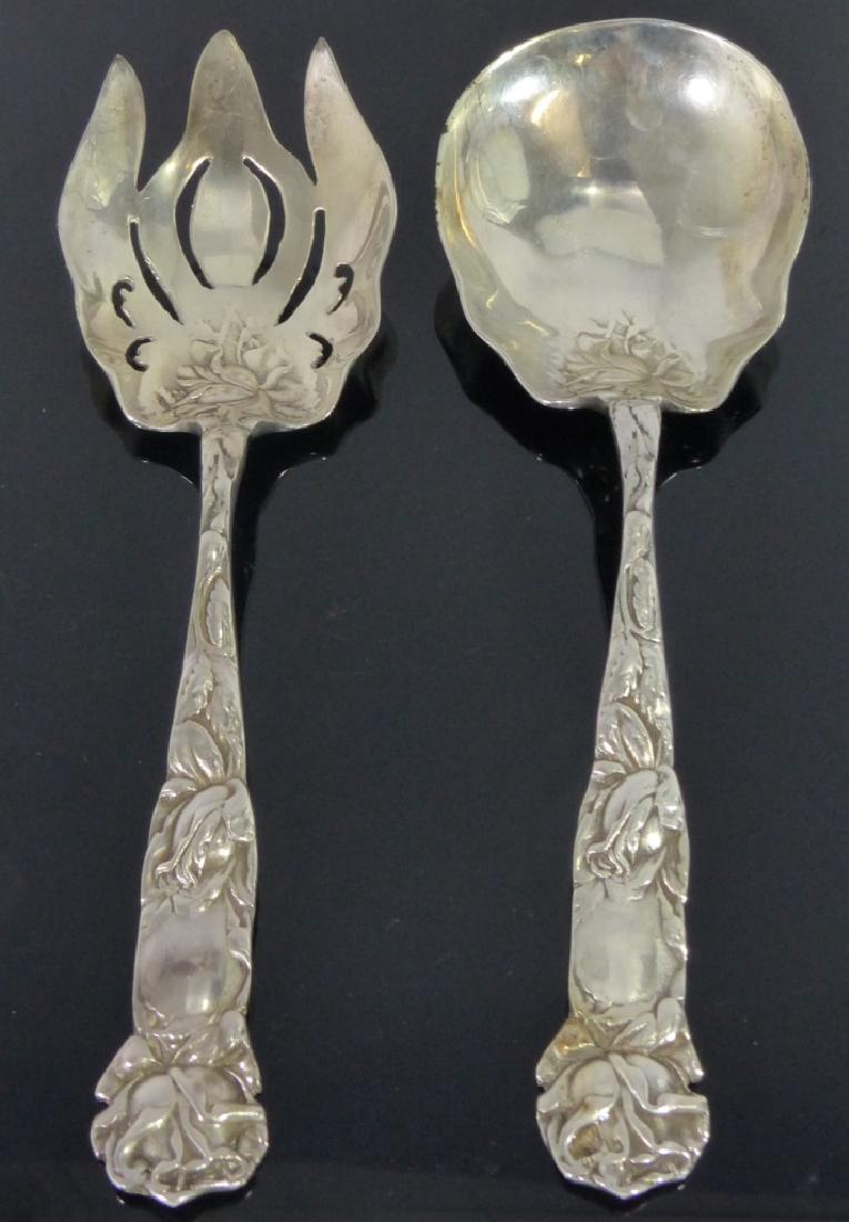 PR STERLING SILVER REPOUSSE SERVING PIECES (1 of 3)