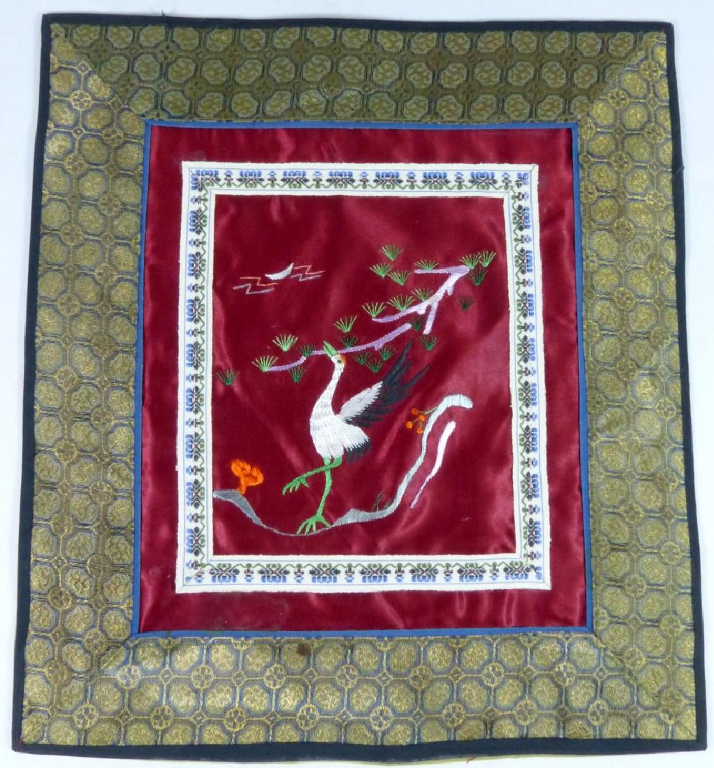4pc CHINESE EMBROIDERED SILK PANELS (1 of 9)