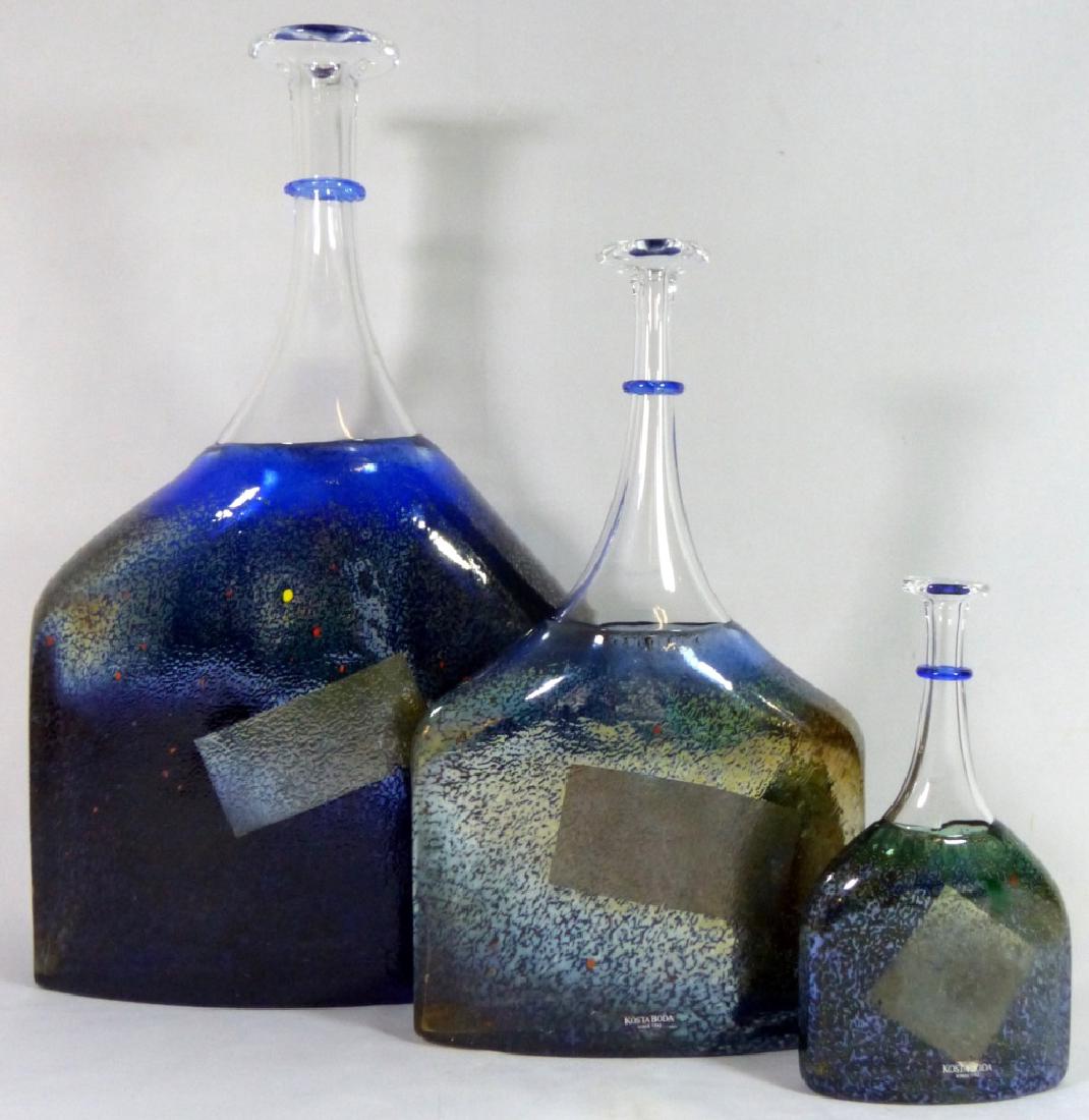 3pc BERTIL VALLIEN FOR KOSTA BODA SATELLITE VASES (1 of 9)