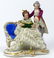 2pc DRESDEN GERMAN PORCELAIN FIGURAL SCENES LACE - 2