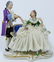 2pc DRESDEN GERMAN PORCELAIN FIGURAL SCENES LACE - 3