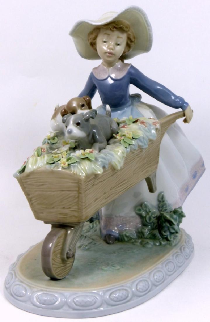 LLADRO 'BARROW OF FUN' PORCELAIN FIGURINE (1 of 7)