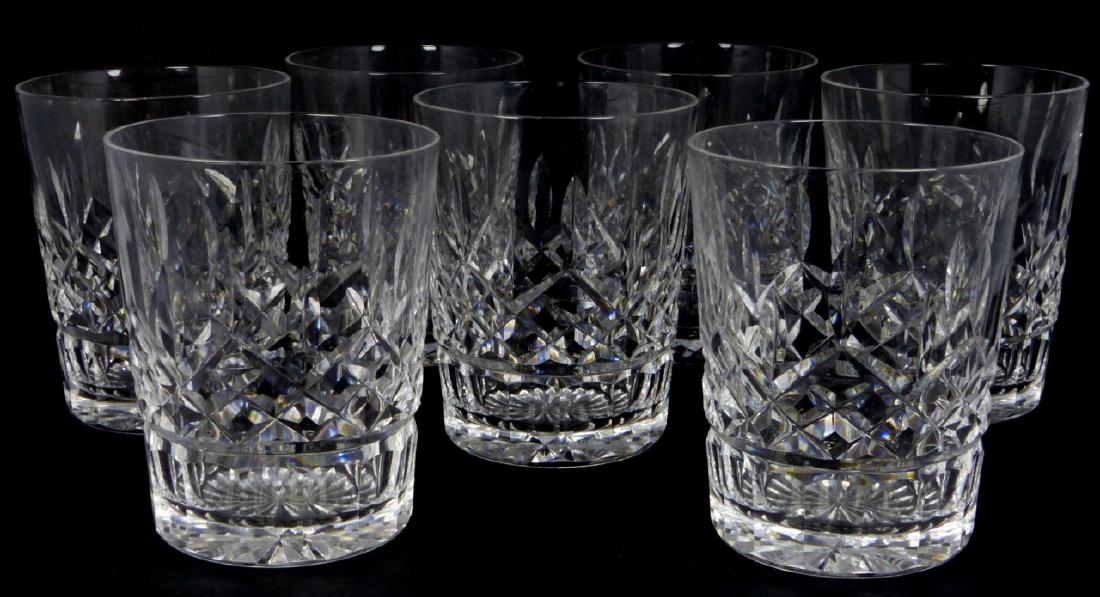 7pc WATERFORD LISMORE DOUBLE OLD FASHIONED GLASSES (1 of 6)