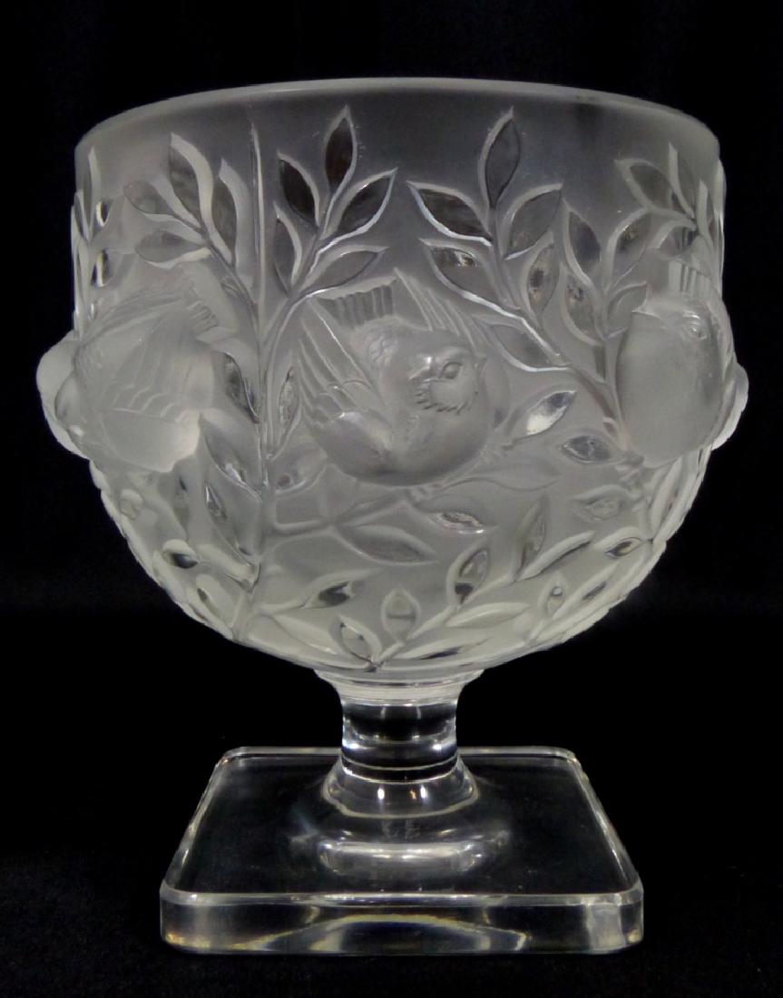 LALIQUE FRENCH CRYSTAL 'ELIZABETH' VASE (1 of 10)