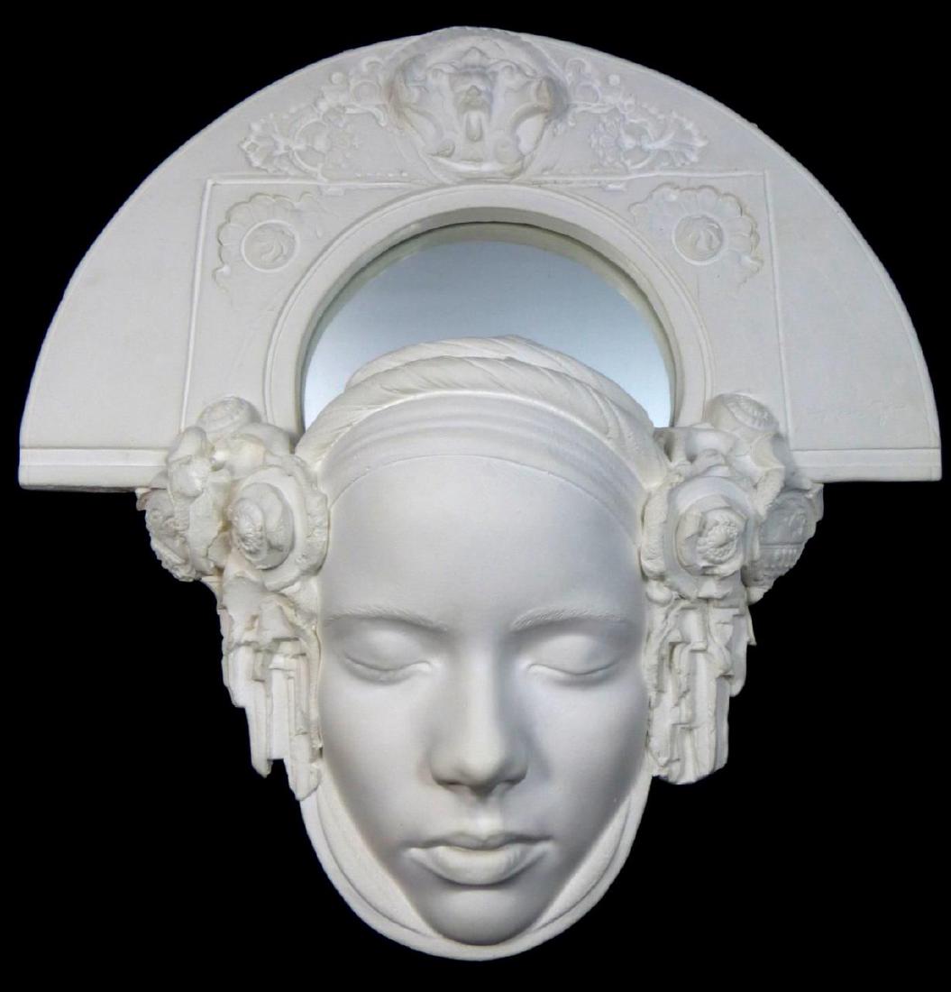 MARC SIJAN CERAMIC NOUVEAU FIGURAL WALL MIRROR (1 of 3)
