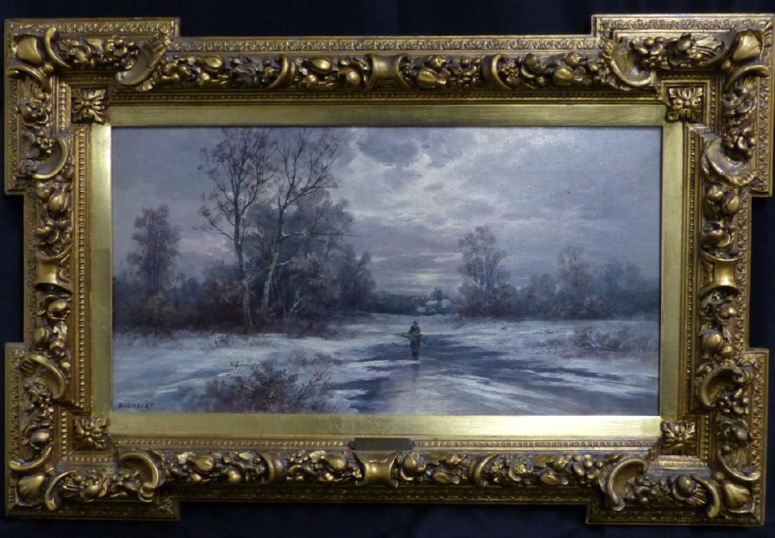 KARL KAUFMANN OIL PAINTING CANVAS WINTER LANDSCAPE (1 of 7)