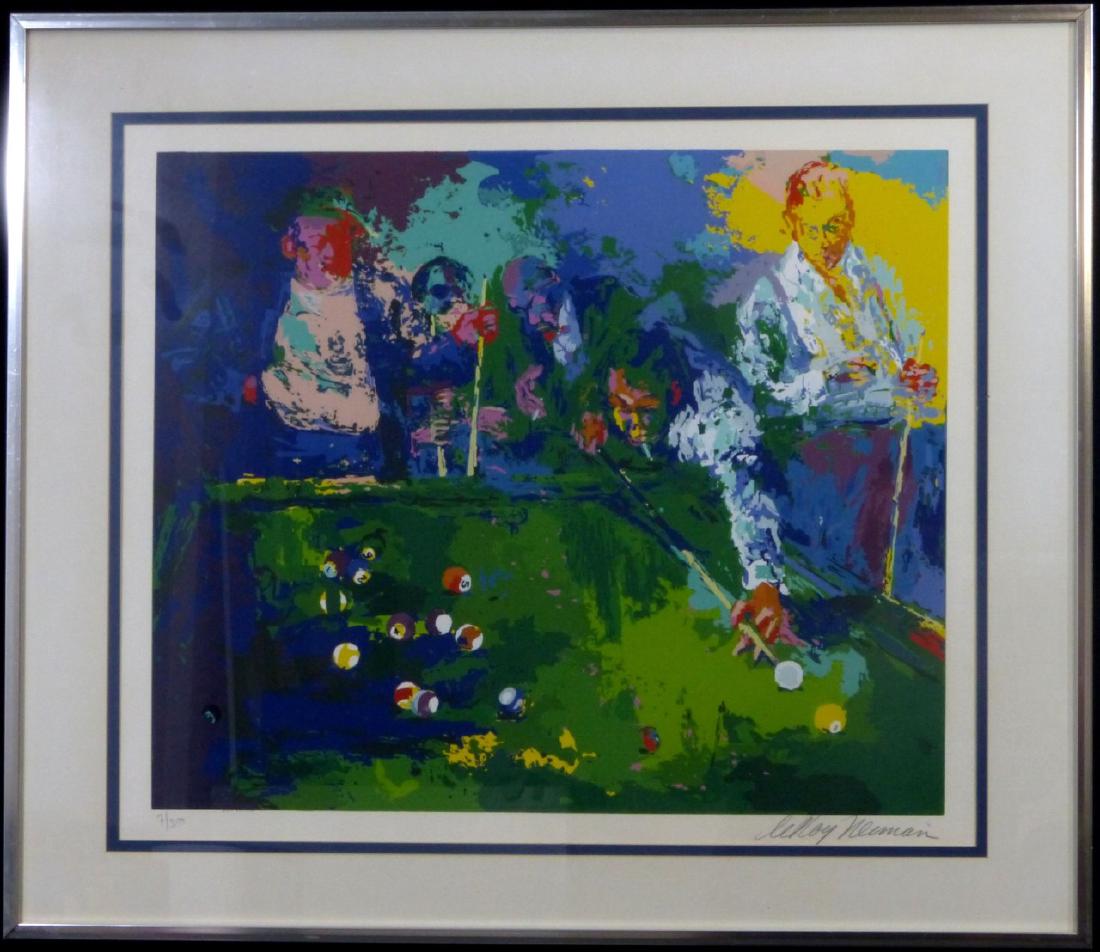 LEROY NEIMAN 'POOL ROOM' SERIGRAPH SIGNED 7/300 (1 of 6)