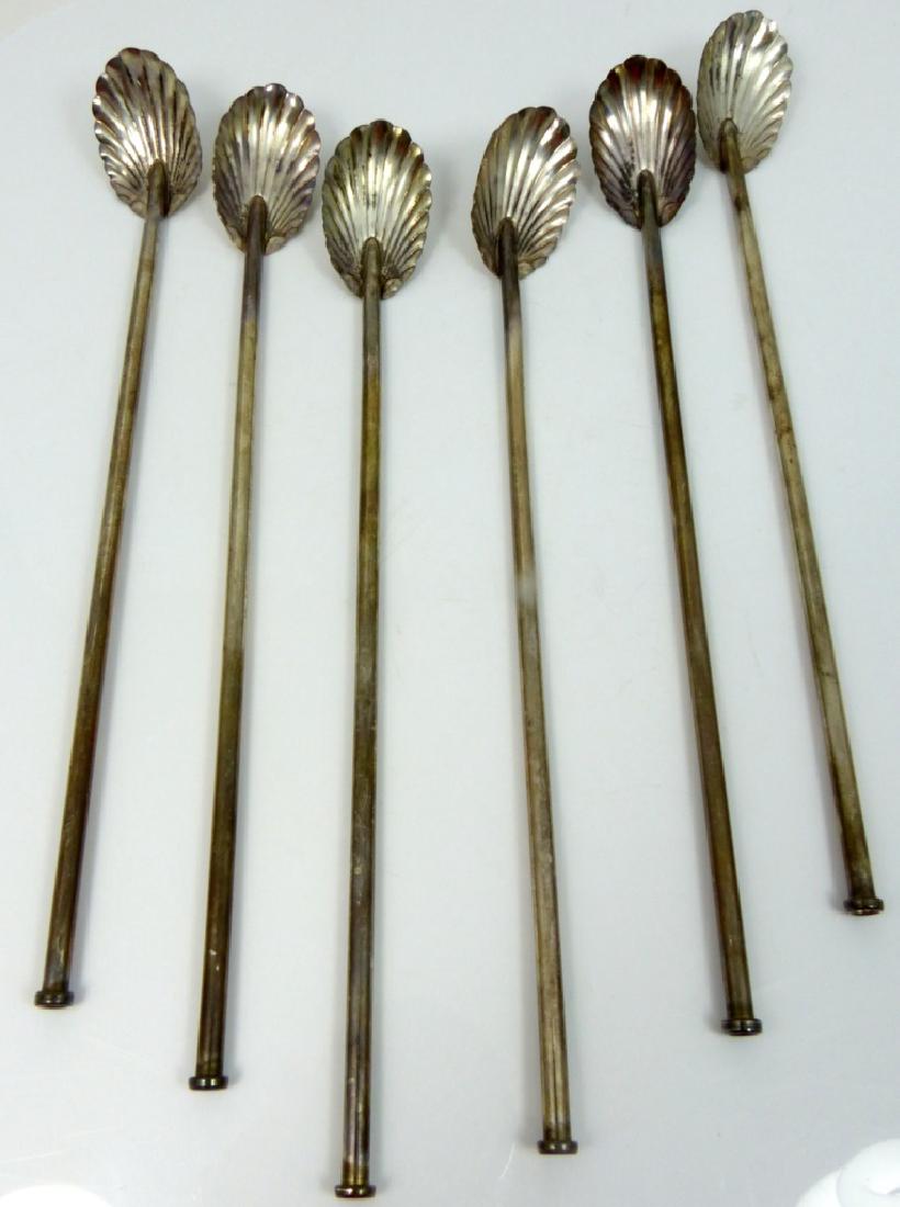 6pc RAIMOND STERLING SILVER ICED TEA SPOON STRAWS (1 of 2)