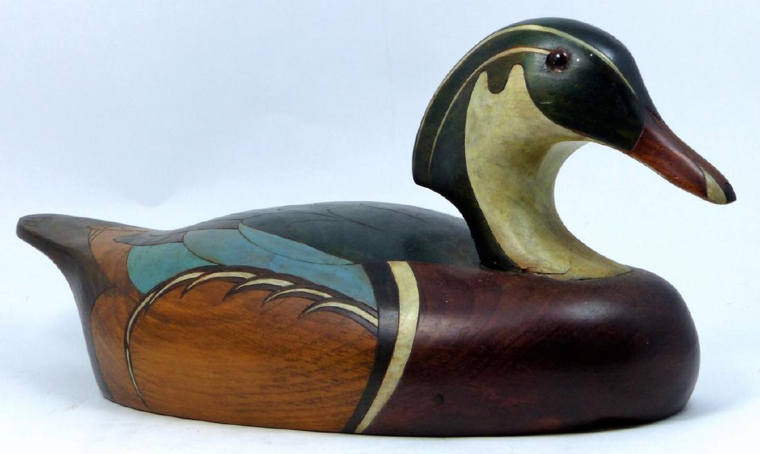 J. BARTO VINTAGE HAND CARVED MALLARD DUCK DECOY (1 of 9)