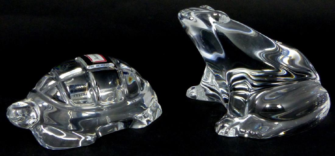 2pc BACCARAT CRYSTAL ANIMALS TURTLE & FROG (1 of 4)
