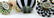 3pc MACKENZIE-CHILDS GLASS TABLE OBJECTS - 6