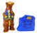 2pc LIMOGES PORCELAIN TRINKET BOXES BEAR & JEANS