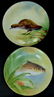 2pc BLAKEMAN & HENDERSON LIMOGES GAME PLATES