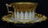 2pc MEISSEN GERMAN PORCELAIN GILT TEACUP & SAUCER