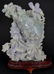 CHINESE LARGE LAVENDER JADE KOI w CHILDREN CARVING