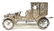 SILVER FILIGREE CAR w MOVING WHEELS & OPENING DOOR - 5