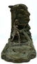 ART NOUVEAU BRONZE MATCH HOLDER LADY AT WELL