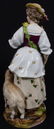 VOLKSTEDT PORCELAIN WOMAN w GOAT FIGURINE - 3