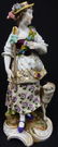 VOLKSTEDT PORCELAIN WOMAN w GOAT FIGURINE - 5