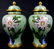 PR CHINESE CLOISONNE LIDDED URNS - 3