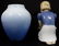 2pc BING & GRONDAHL PORCELAIN CAT FIGURINE & VASE - 4