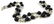 TIFFANY & CO ONYX STERLING SILVER BEADED NECKLACE