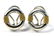 PR TIFFANY & CO STERLING 18kt 'LIFESAVER' EARRINGS