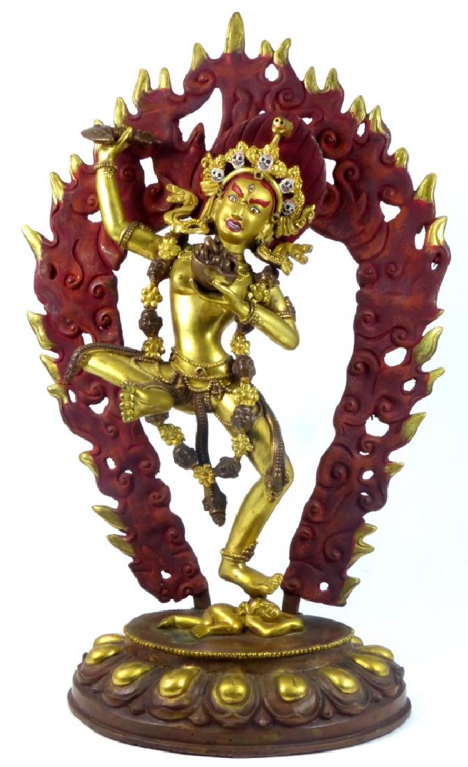 TIBETAN GILT BRONZE FIGURE OF DAKINI (1 of 6)