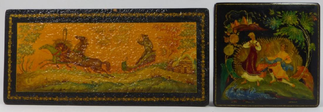 2pc RUSSIAN LACQUERED BOXES (1 of 10)