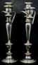PR POOLE STERLING SILVER 3-LIGHT CANDELABRA - 3