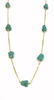 14kt YELLOW GOLD & TURQUOISE BEAD NECKLACE - 2