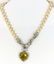 14kt WHITE GOLD DIAMOND PERIDOT & PEARL NECKLACE