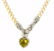 14kt WHITE GOLD DIAMOND PERIDOT & PEARL NECKLACE - 2
