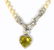 14kt WHITE GOLD DIAMOND PERIDOT & PEARL NECKLACE - 3