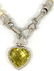 14kt WHITE GOLD DIAMOND PERIDOT & PEARL NECKLACE - 4