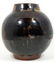 BLACK & BROWN GLAZED STUDIO POTTERY VASE - 2