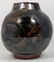 BLACK & BROWN GLAZED STUDIO POTTERY VASE - 3