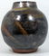 BLACK & BROWN GLAZED STUDIO POTTERY VASE - 4
