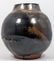BLACK & BROWN GLAZED STUDIO POTTERY VASE - 5