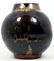 BLACK & BROWN GLAZED STUDIO POTTERY VASE - 6