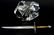 STEUBEN EXCALIBUR PAPERWEIGHT w STERLING SWORD - 2