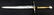 STEUBEN EXCALIBUR PAPERWEIGHT w STERLING SWORD - 3