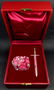 STEUBEN EXCALIBUR PAPERWEIGHT w STERLING SWORD - 7