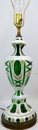 PR BOHEMIAN ENAMELED CUT TO GREEN ENAMELED LAMPS - 2
