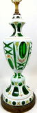 PR BOHEMIAN ENAMELED CUT TO GREEN ENAMELED LAMPS - 3